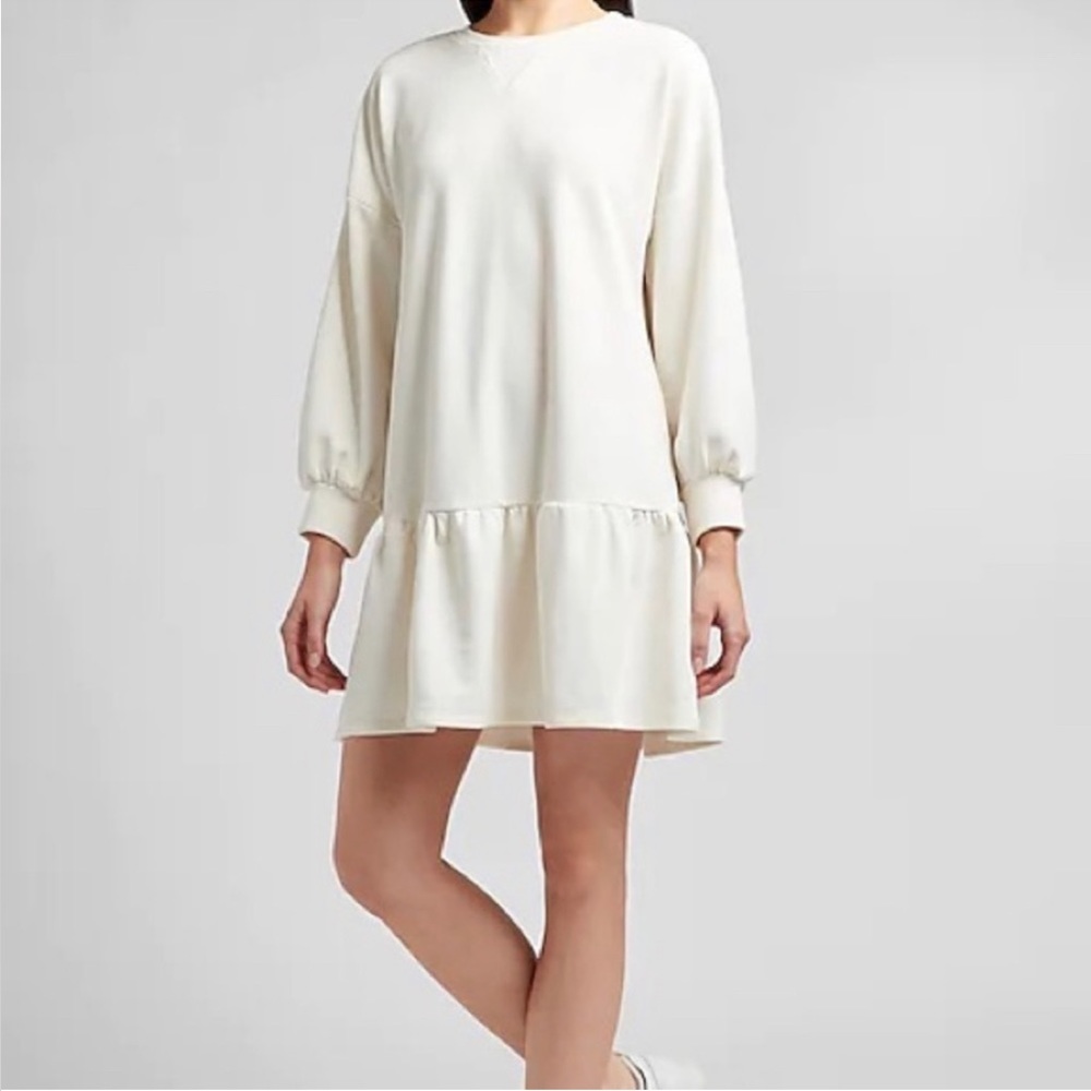 Express Ivory sweatshirt dress